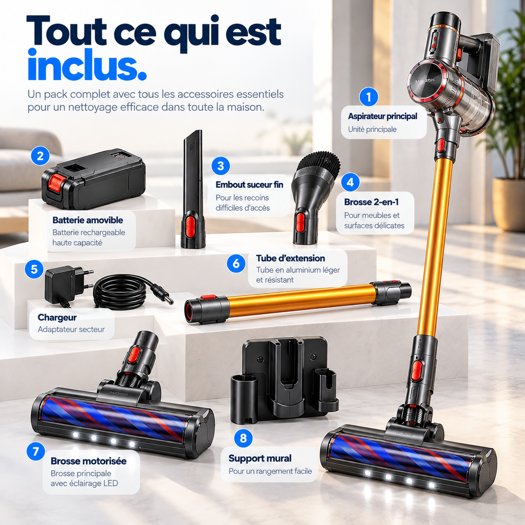 Aspirateur Balai Sans Fil i10